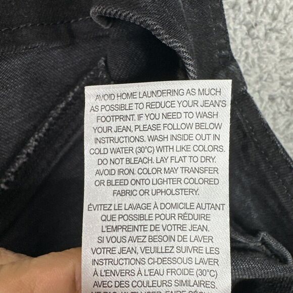 Frame The Zip Up Jean Women Size 29 Lunar Black Crop Stretch High Rise NWT - Picture 13 of 14